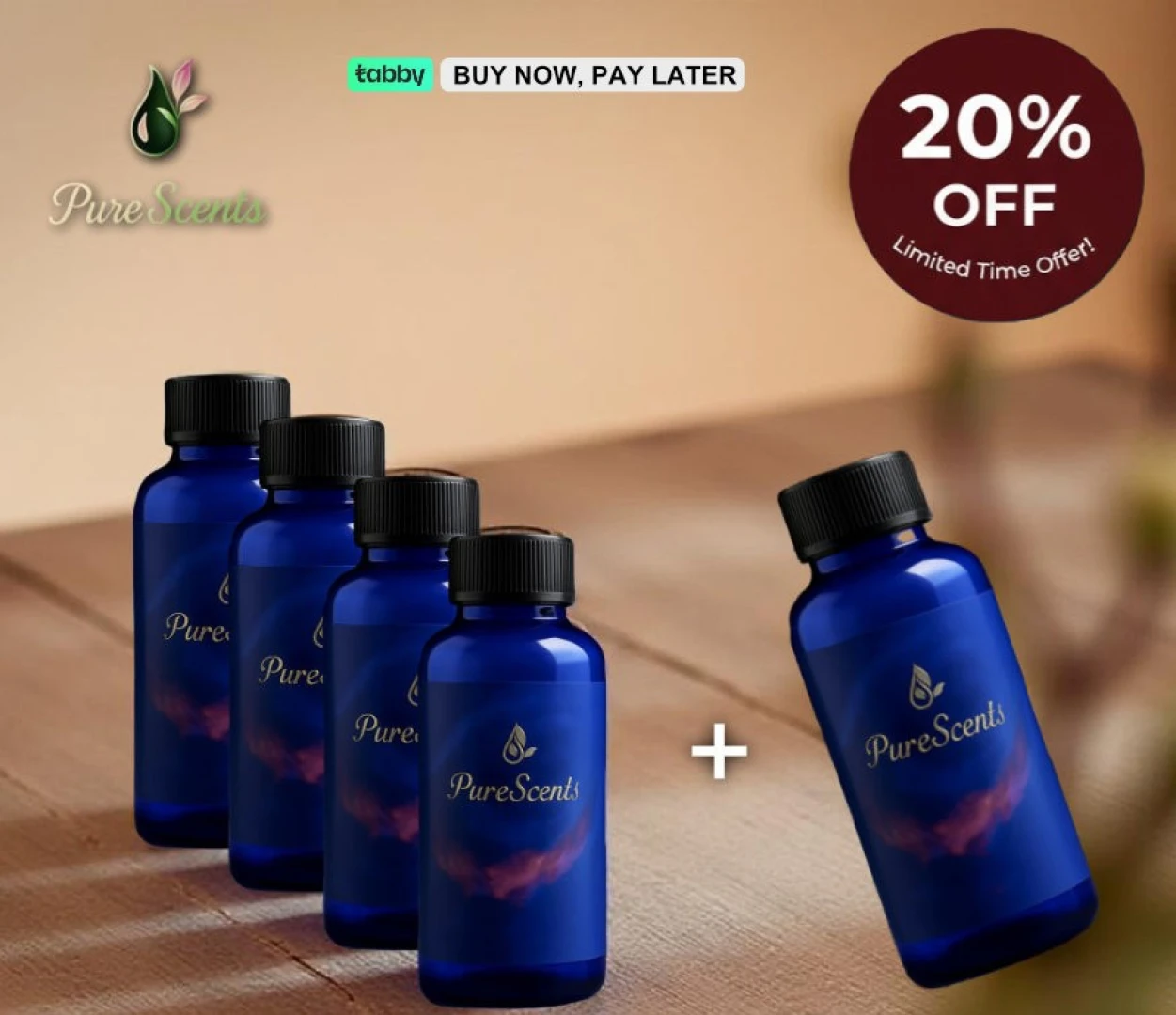 Four 170 ML Aroma Oil  +  1 Free